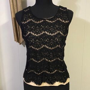 Monteau Black and Cream Lace Women's